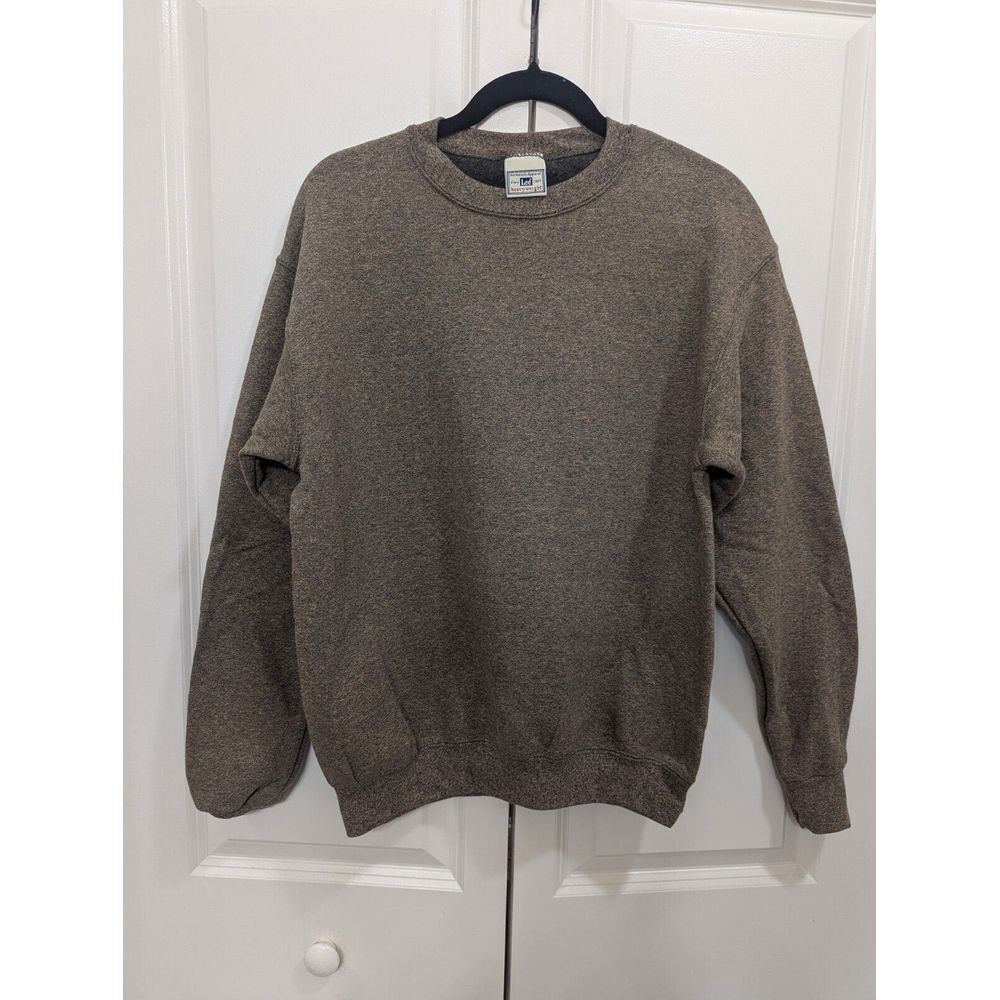 Vintage 90s Lee Sport Crewneck Sweatshirt Men's Small Heather Brown Blank - Picture 1 of 14